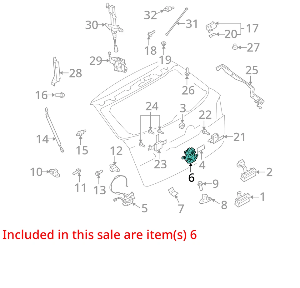 Actuador de cierre de maletero puerta trasera puerta levadiza MAZDA CX-9 OEM 2007-2015 Foto 3 de 4