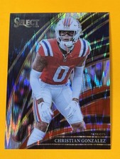 2025 Panini Select Shock PRIZM Christian Gonzalez No. 28 New England Patriots 