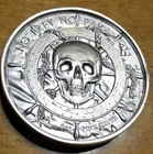 2oz. Silver Round - No Prey, No Pay - MERMAID & PIRATE SHIP with SKULL REVERSE