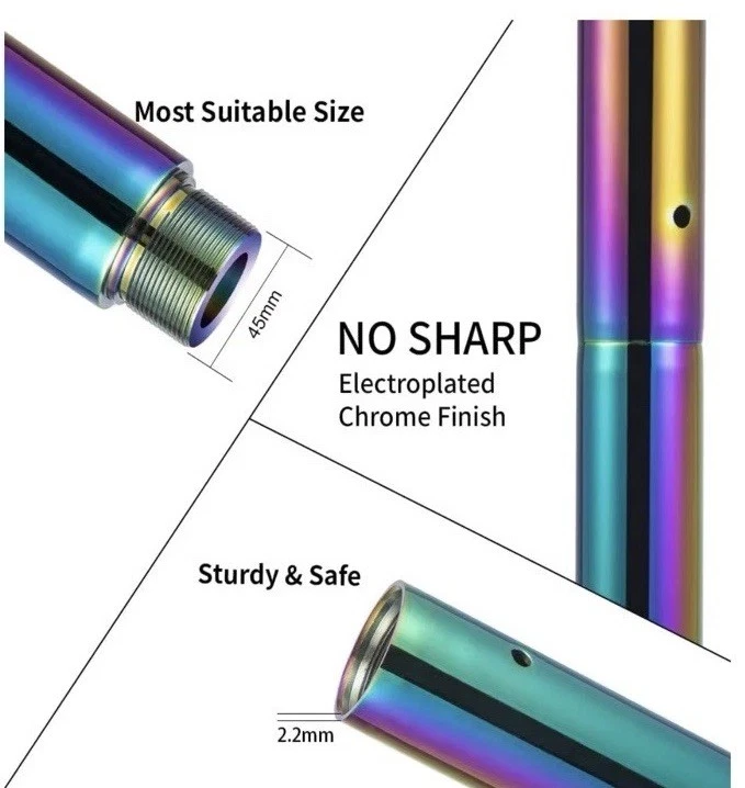 Poste de baile permanente ajustable en altura con placa fija seguridad mejorada Foto 2 de 4