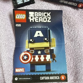 LEGO BrickHeadz Captain America 41589 Marvel Complete Set w/ Box & Instructions