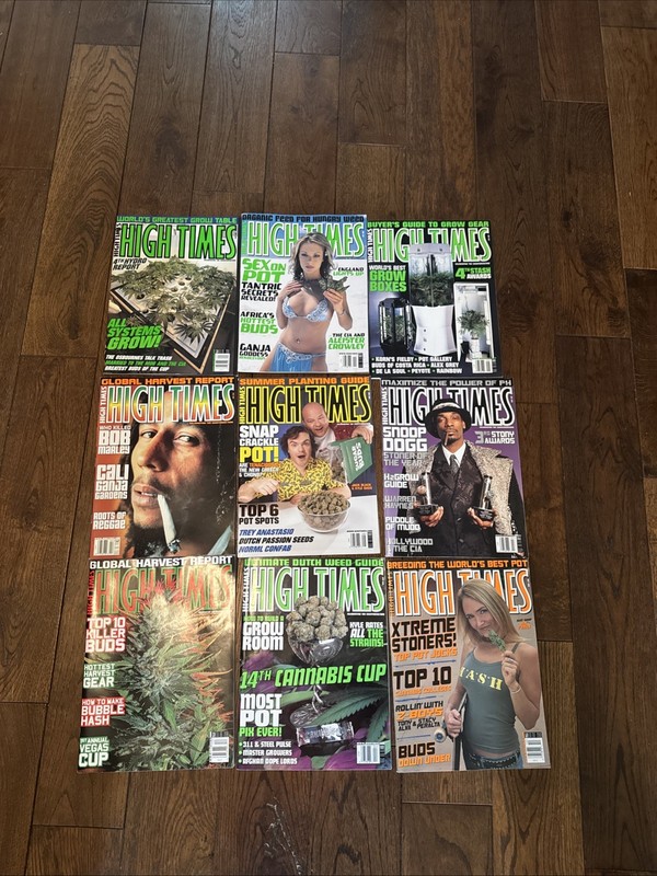 High Times 2002 Illustrated Cannabis Cultivation Magazine Lot 4. Monthly Issues