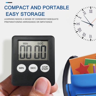 Mini Electronic Timer Stopwatch LCD Display for Sports Exercise Baking Cooking D