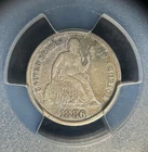 1886 S 10c PCGS VF30 Seated Liberty Dime, Semi Key Date~Album Toned~ AM4