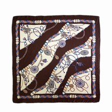 VTG Designer 100% Silk Scarf 35/ 90CM Square ...