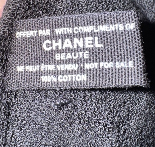 Chanel Beauté Black Cosmetic / Undergarments Bags- Terry Cloth Interior NIB - Picture 7 of 7