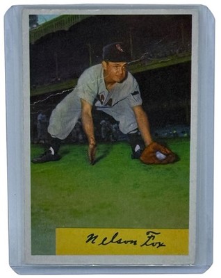 Nelson ''Nellie'' Fox 1954 Bowman Baseball Card Chicago White Sox Hall Of Fame #6
