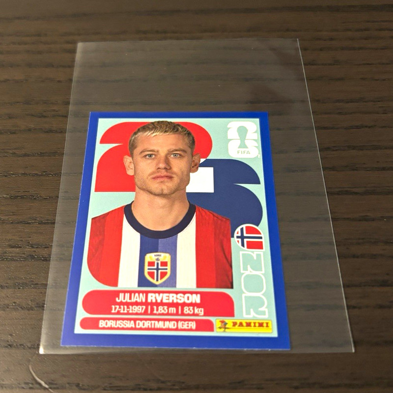 Panini World Cup 2026 Sticker NOR 3 Julian Ryerson Portrait (Blue Parallel)