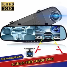 1080P HD Car Dash Camera Video DVR Recorder Front & Inside Night Vision Dual Cam