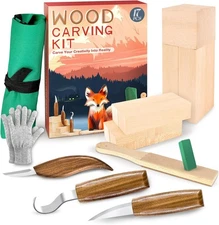 Wood Carving Kit, Whittling Kit for Beginners 17PCS Tools with... 