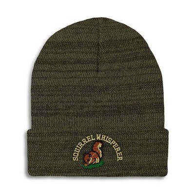 Speedy Pros Beanies for Men One Size, Heather Olive Green Design Only
