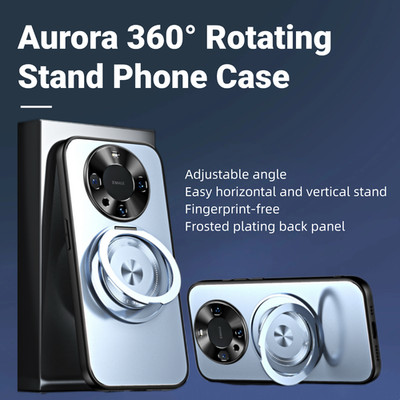 For HUAWEI Mate 60 Pro+ Aurora 360° Rotating Stand Phone Case Magnetic Case