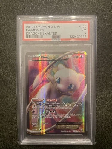 Pokémon Mew EX Full Art Dragons Exalted Holo Ultra Rare PSA 7 120/124