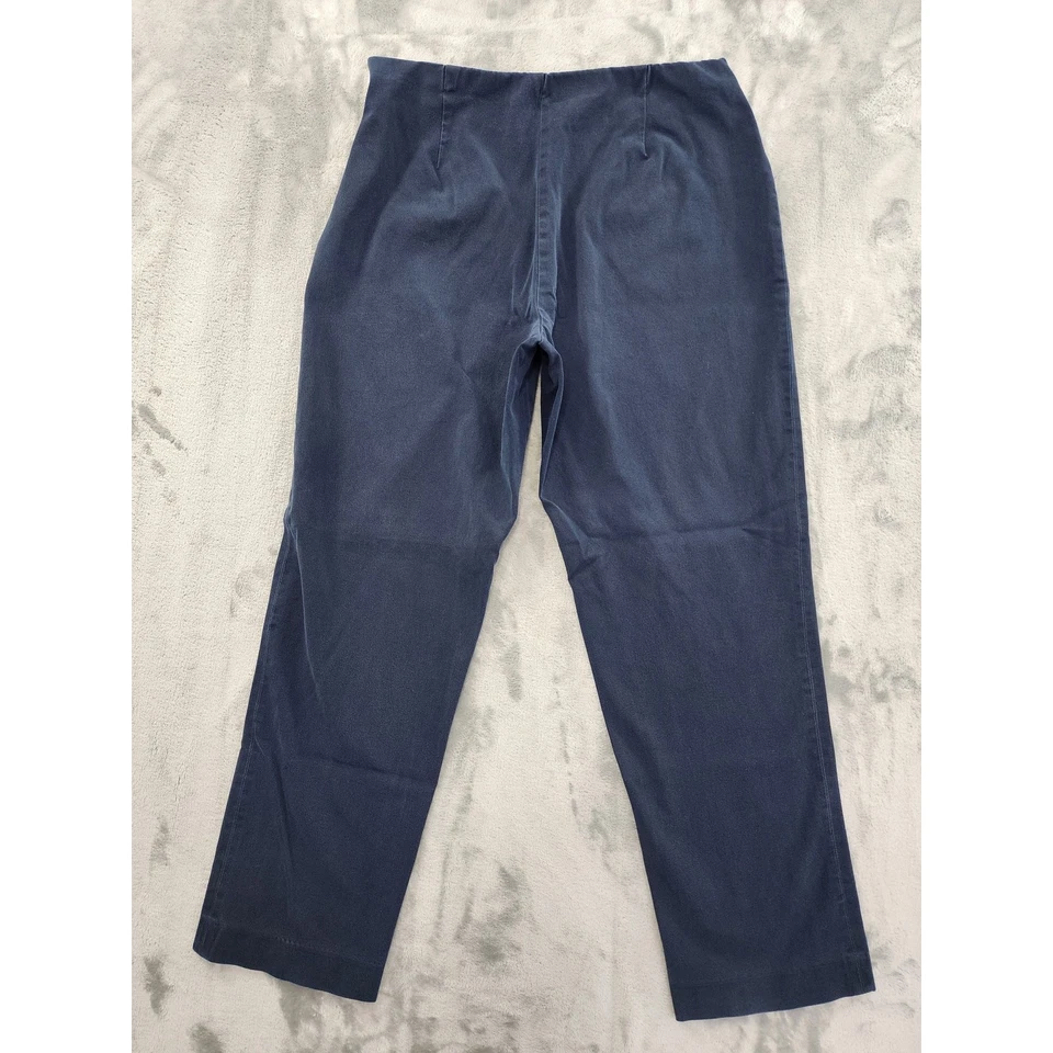 Pantalones Eddie Bauer Bremerton Calce tiro medio ajustados rectos elásticos talla 12 azul marino Foto 3 de 4