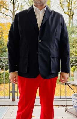 Original Private White VC Loro Piana Travel Blazer in Dark Navy