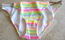 Victoria's Secret  Bikini Bottom multi striped,crossed on sides, size M, NWT