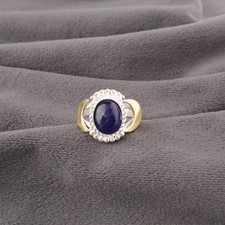 Valentines Deal Oval Natural Sodalite 925 Sterling Silver Band Party Wear Ring