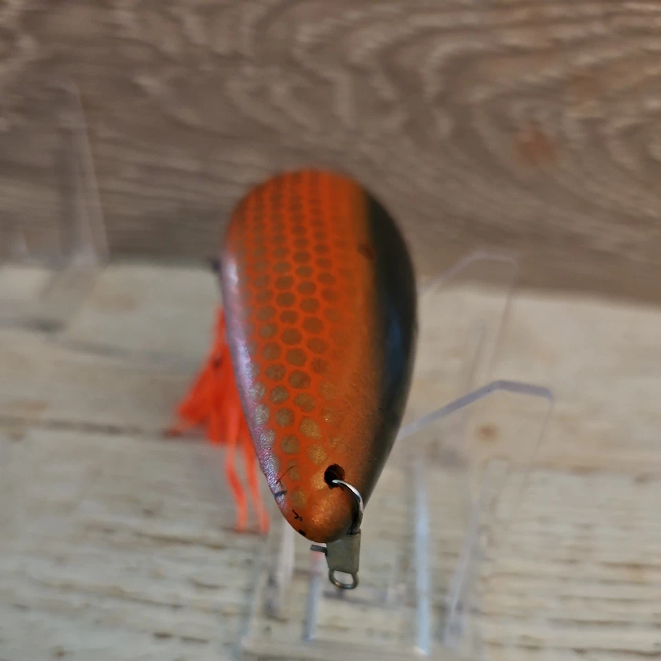 Iscas vintage para raposa do pântano "MOSS BOSS" isca em escala preta/laranja. - Imagem 4 de 4