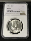 1961 franklin half dollar NGC Ms-64