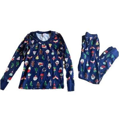 Hanna Anderson Women s SM Christmas Heirloom Ornaments Organic Cotton Pajama Set