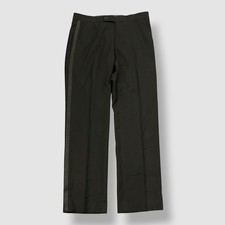 Alfani Men's Black Solid Classic Stretch Tuxedo Dress Pants Suit Size 30W-30L