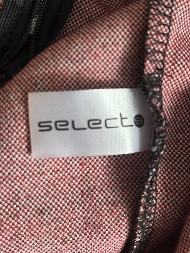 Select black/ red/ white Line Check Stretch Dress Bodycon Smart Casual Work UK14 - Picture 4 of 5