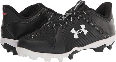 New Under Armour Men's Leadoff Low Rubber Molded Baseball Cleat Shoe, Black, 8