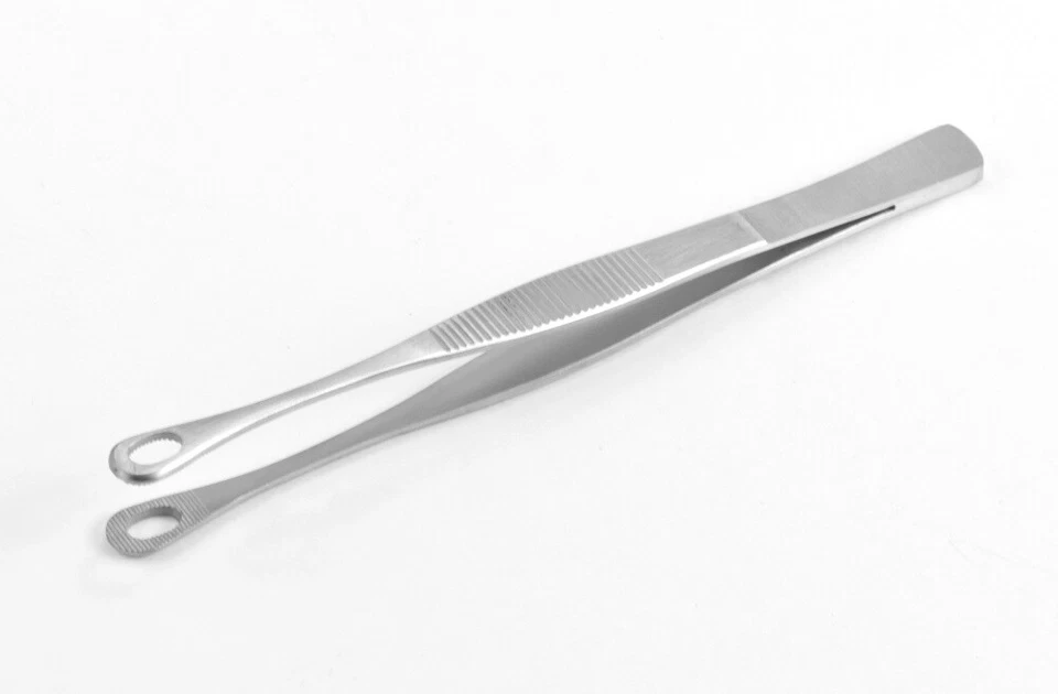 BEAUTY PLUS Sponge Tweezers forceps Regular 15cm Tounge Ear Body Pierecing oval Clamps