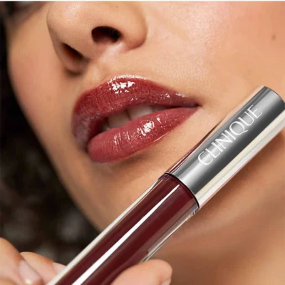 Clinique Pop Plush Creamy Lip Gloss~01 BLACK HONEY POP~Full Size .11oz/3.4mL NIB - Image 1 of 4
