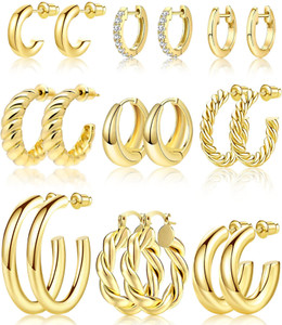 Authentic Aretes pendientes set de mujer oro 14k regalos para mujer mi novia joyeria joyas