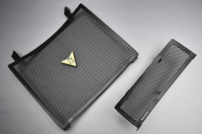 Grille de refroidissement eau et huile contre les impacts de gravillons sur MV Agusta Turismo Veloce