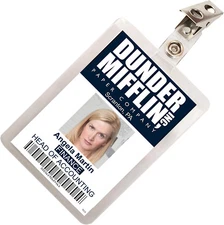 The Office Angela Martin Dunder Mifflin ID Badge Cosplay Costume Name Tag TO-5