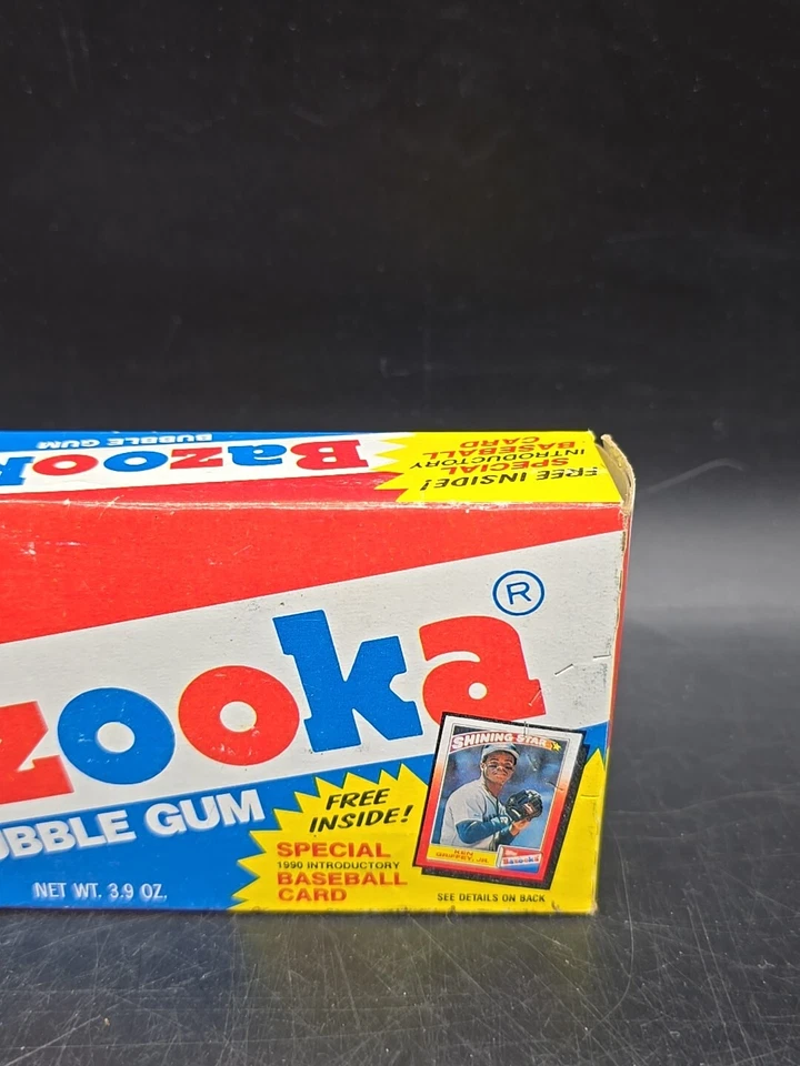 Tarjeta de béisbol Bazooka Bubble Gum vintage 1990 nueva caja sellada introducción en el interior Foto 2 de 4