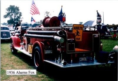1936 Aherns Fox Fire Engine Truck rear Indianapolis IN 2008 car show photo