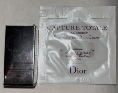 Dior Face&BodyFoundation3N+Capture Totale SuperPotentRichCream 2pc Sample Set