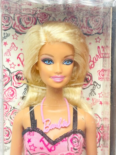 New Rare 2011 Barbie Pink Necklace Mattel W3940/T7439 Blonde Hair Rose Dress 12" - Picture 2 of 5