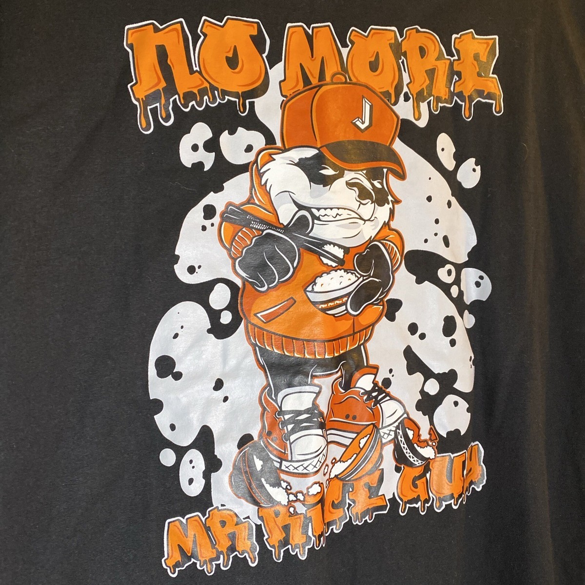 JQT Clothing Mens LARGE T-Shirt Graphic Tee Panda Bear