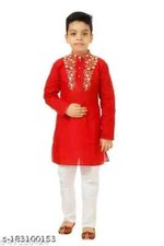 Indian Bollywood Stylish Fancy Boys Kurta Pajama Set For Kids Pack of 1