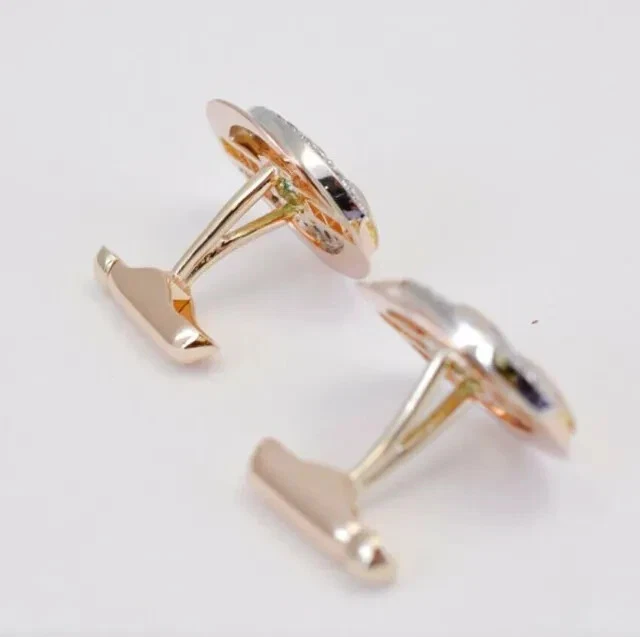 Camisa y abrigo princesa citrino simulado gemelos de boda enchapados en oro rosa de 14K Foto 2 de 4