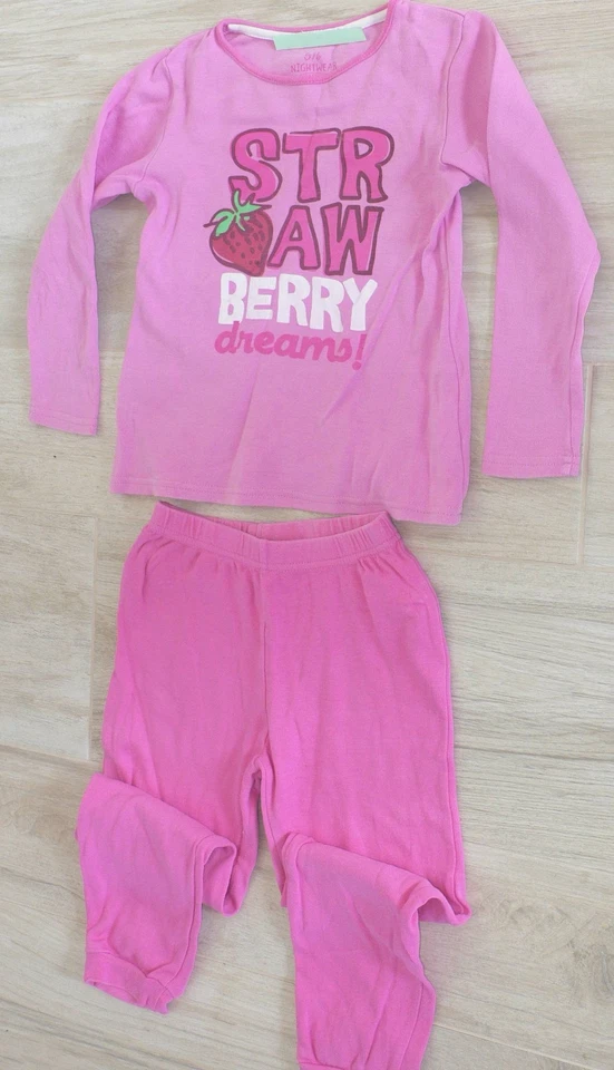 5 ans : Pyjama épais rose 5-6 ans « strawberry dreams » TEX (511) - Photo 1/4