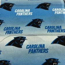 NFL Carolina Panthers Football Fabric Cotton 1.19 Yards Blue