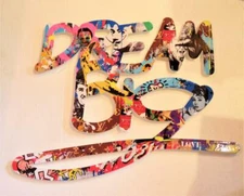 $5000 RARE WALL SCULPTURE WARHOL STYLE HARING MIXED MEDIA YUVI GOLD DREAM BIG