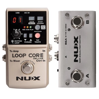 Nux Loop Core Deluxe Looper True Buffer Bypass Guitar Effects Pedal Stompbox