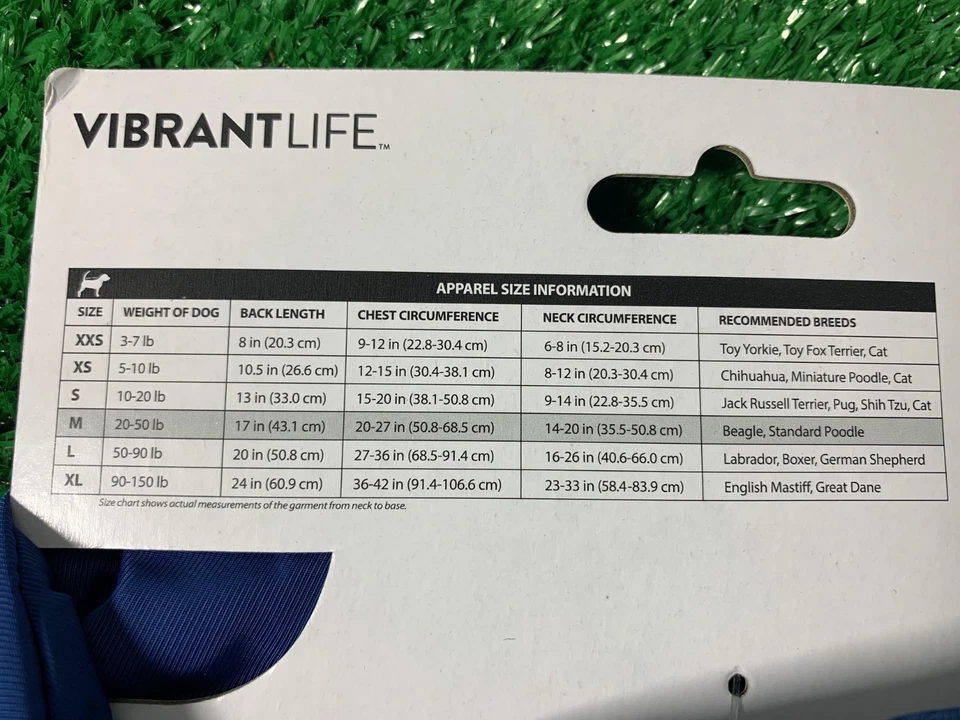 Vibrant Life Ropa para Perros, Sherpa Contraste Yugo Mascota Chaqueta, Azul, Mediana Foto 4 de 4