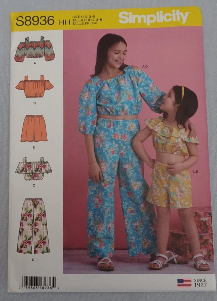 UNCUT Lot of 6 Childs Sewing Patterns 7730 8936 7277 7311 7453 6161 szs 2 to 6 - Image 4 of 4