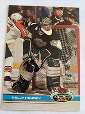 1991-92 Stadium Club Hockey #120 Kelly Hrudey Los Angeles Kings NmMt Free Ship!