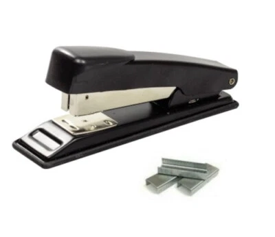 Soennecken Heftgerät Tacker Bürohefter 15 Blatt + 1000 Heftklammern 24/6 schwarz