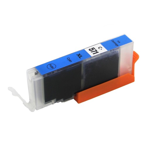Lot De 4 Cartouches Encre Cyan C-571C Compatible Canon PIXMA MG5752 MG7750 TS5053 TS8052