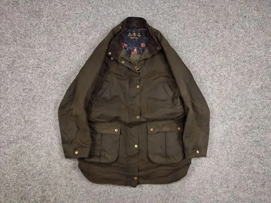 Barbour Tors Wax Parka Dark Green Women s Padded Jacket eBay