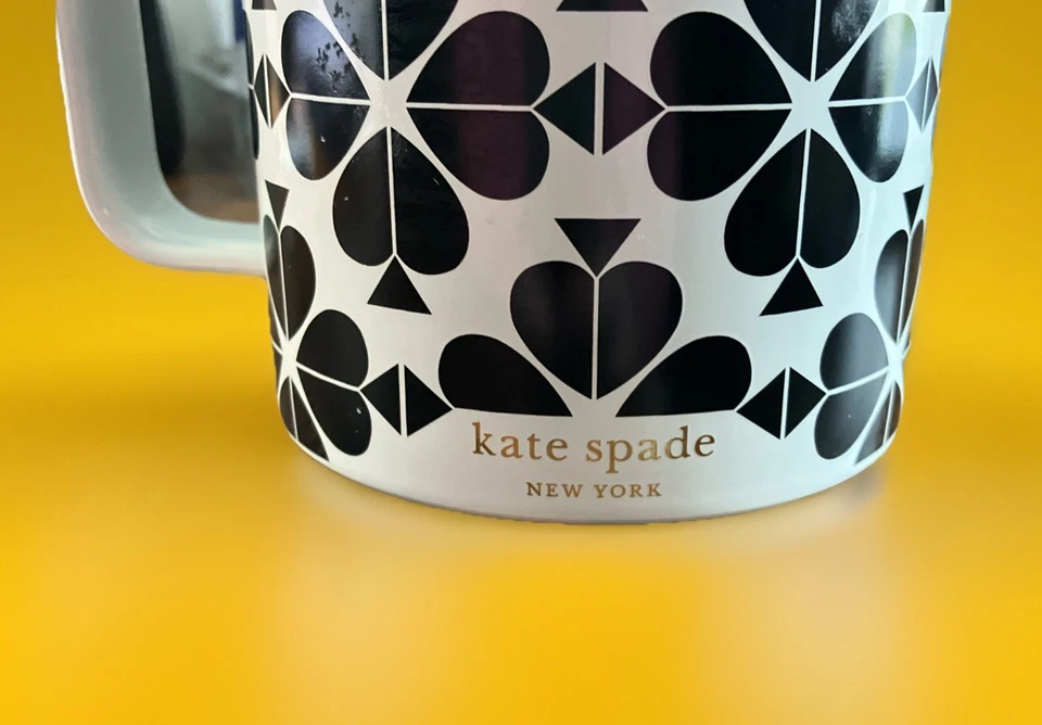 TAZA DE VIAJE KATE SPADE Taza Nueva York Acero Inoxidable Palas FRÍO CALIENTE 16 Onzas ¡NUEVA! Foto 2 de 4